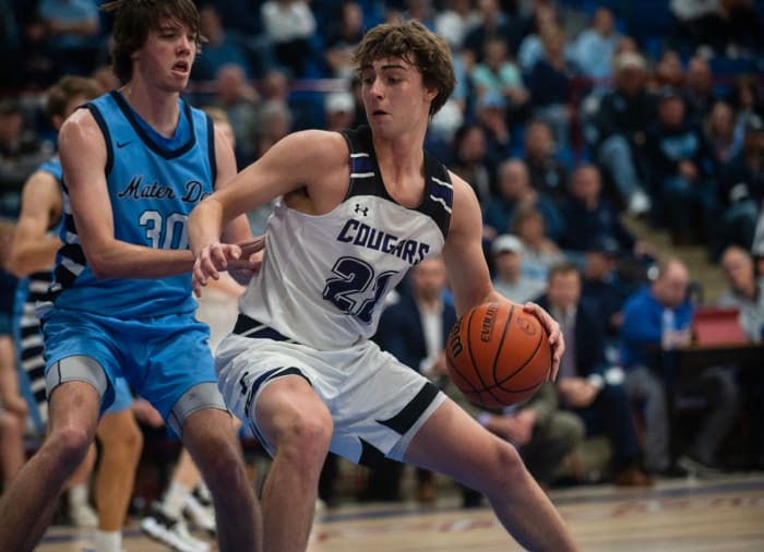 Breese Central vs Breese Mater Dei Illinois boys basketball February 23 2023 Paul Halfacre 15656